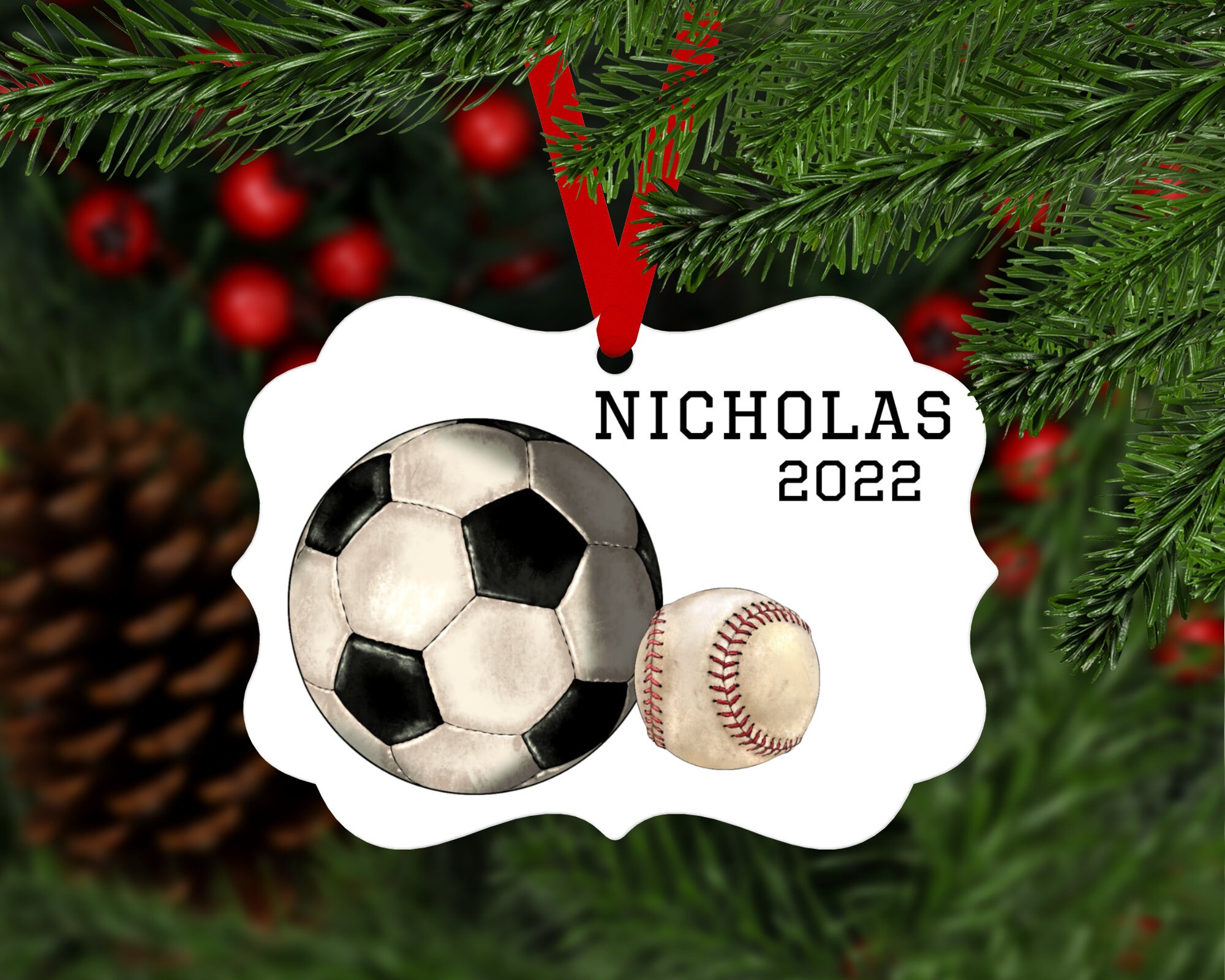 Multi sport christmas ornament Clearance