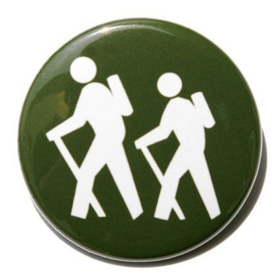 Wanderer-Symbol Pinback Button Badge 1 1/2 Zoll Magnet - Etsy.de