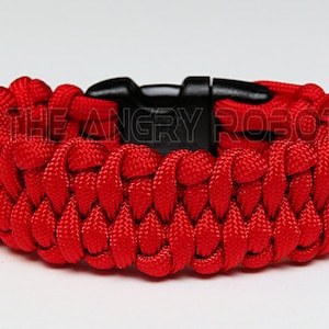 550 Paracord Bracelet Dragon&#39;s Tongue - Red - over 200 color options available