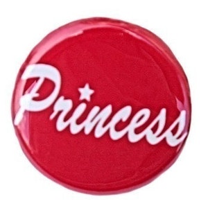 Princess Button Pinback Badge 1 inch image 1