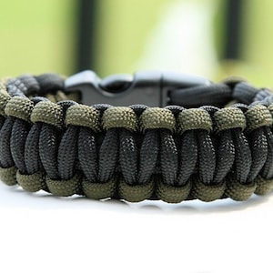 Cross Pistols Army Military Police Handmade Olive Drab Green Paracord Bracelet 
