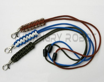Paracord Neck Lanyard with Breakaway - over 200 colors to choose from - for ID Keys and more