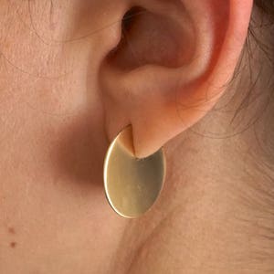 Large Circle Stud Earrings Solid Sterling Silver Pair stud earring Falls trend gold Colored Brass Statement earring Dangle stud minimal 0286