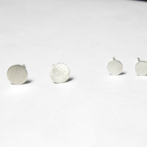 3 Pairs of Circle Stud Earrings – 4mm, 5mm, 6mm – Gold, Silver, Copper – Matte or Polished 0044
