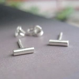 5mm Bar Stud Earring Simple Minimalist Everyday Jewelry Business Attire Bridesmaids Gifts Sterling 0007