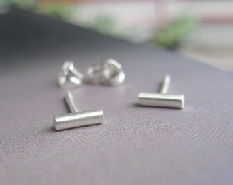 5mm Bar Stud Earring Simple Minimalist Everyday Jewelry Business Attire Bridesmaids Gifts Sterling 0007