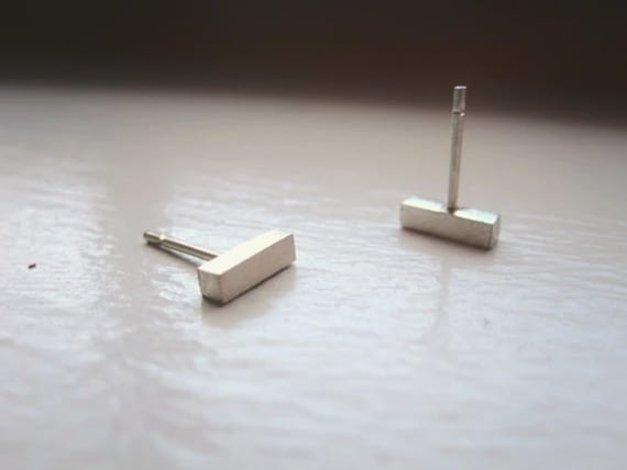 Rectangle Bar Post Stud Earrings Yellow Gold-plated Sterling Silver Geometric Rectangle Bar Post Stud Earrings Yellow Gold-plated Sterling Silver Geometric