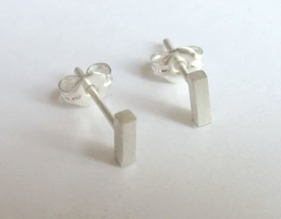 Tiny Silver Stud Earrings Teeny Tiny Skinny Sterling Silver Ultra