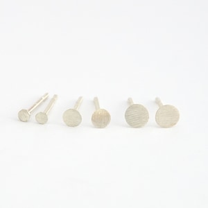 Circle Stud Earrings Gift Set of Three pairs Circle Stud Jewelry 4mm 3mm & 2mm Minimalist Work Attire Geometric 0157