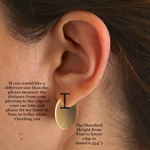 How to measure for a custom height cutout for the large circle stud earrings 0286 Virginia Wynne Designs VWD