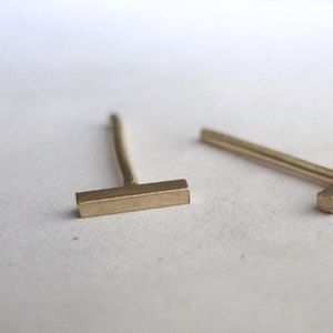 Bar Stud Earrings minimalist stud earrings 14k gold earrings Slim staple Gold Bar Studs  Line Studs gold bar Stud Earrings 0039