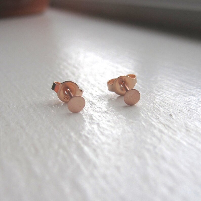 3mm 14k gold stud earrings
