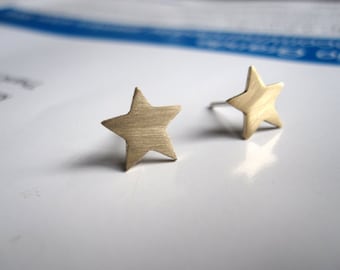 9mm Star Stud Earring simple stud earring celestial jewelry gold handmade jewelry geometric earrings 0036