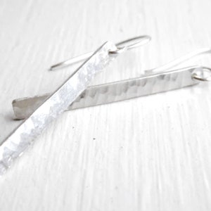 Texture Dangle Earrings Rectangle Long Bar hammer texture Earrings simple everyday geometric 0070