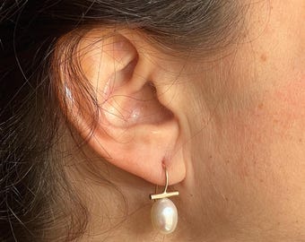 S925 Orecchini a goccia in perle barocche d'acqua dolce argentate, gioielli, orecchini intagliati, accessori, venda all'ingrosso - Cina Orecchini in argento e Orecchini in argento sterling prezzo