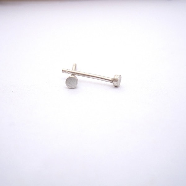 Ohrstecker 2 mm Sterling Silber Kreis Ohrstecker Knorpel Ohrstecker Gold Ohrstecker schlichte Silber Ohrstecker Schlichte Ohrstecker Silber 0139