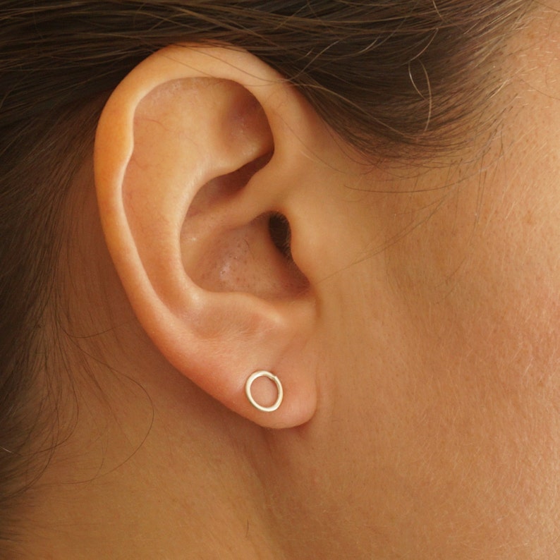 14K X and O Stud Earrings Small Sterling Silver Simple Modern Etsy