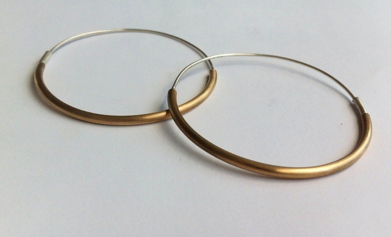 Simple Lightweight Round Hoop Earrings With Sterling Silver | Etsy
