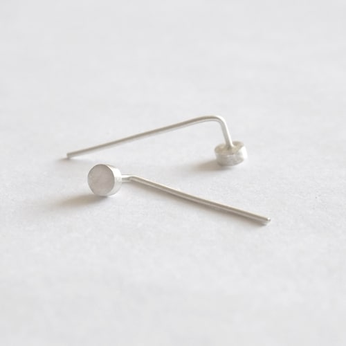 Boucles d'oreilles rondes en argent sterling, clous en argent, boucles d'oreilles simples, géométriques minimales, bijoux 0260