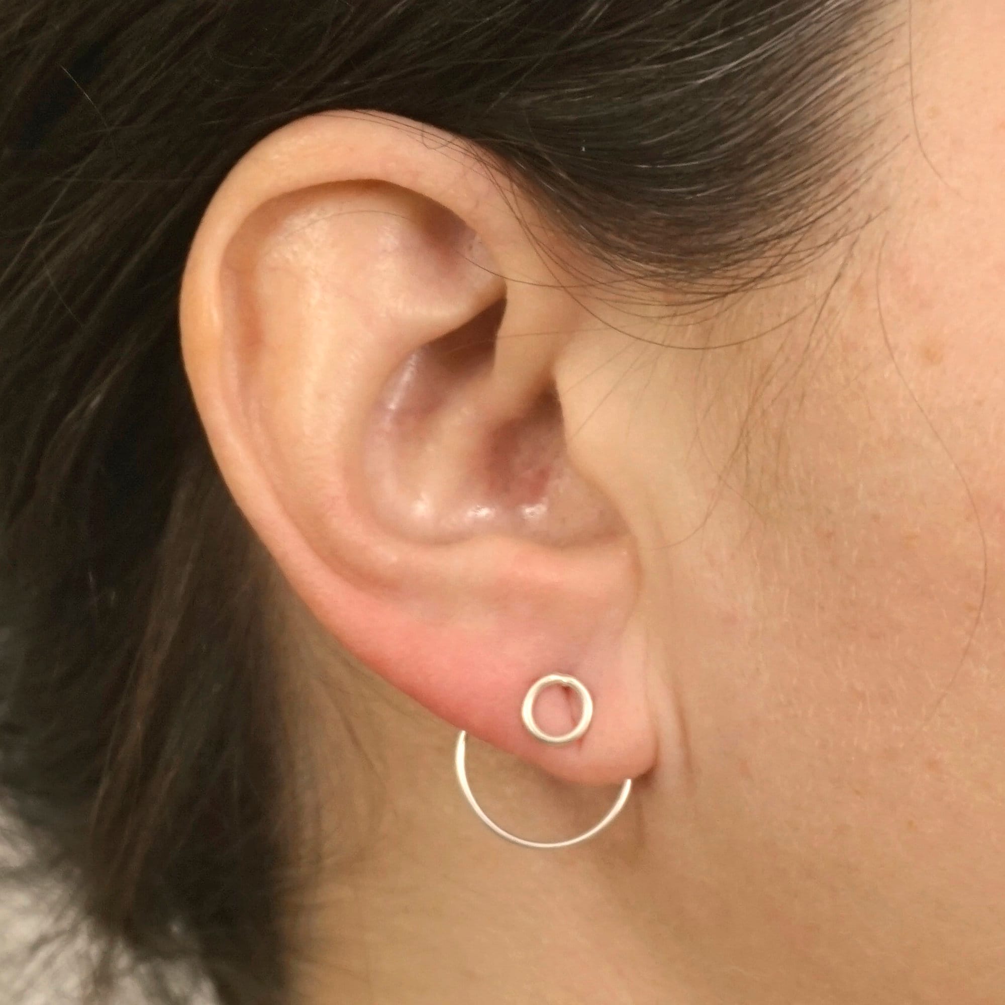 Shine Earring Jackets - open circle jacket charms for earring – Foamy Wader