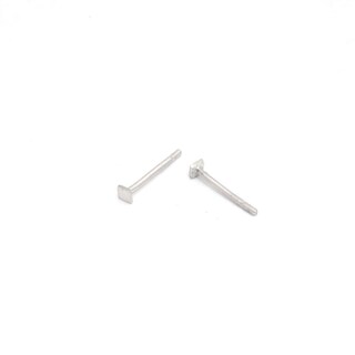 Silverly Orecchini A Bottone Quadrati In Argento 925 – Piatti, Lisci, Minimal – Per Donna E Uomo, Ipoallergenici, Con Panno Lucidante