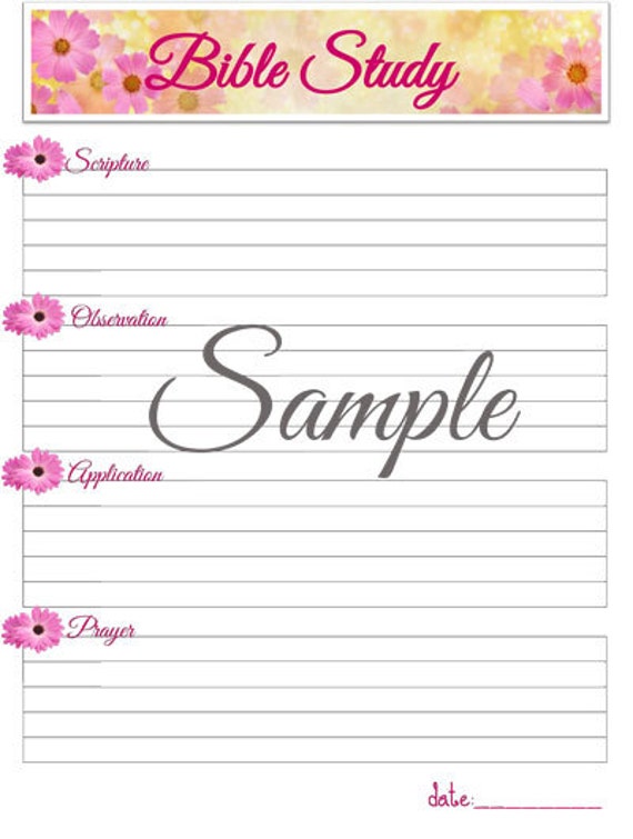 Printable Soap Bible Study Template Printable Word Searches