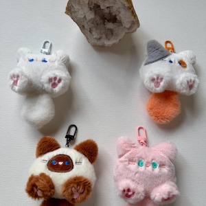 Adorable Plush Keychain, Fluffy Bag Charms, Cute Animal Accessories, Purse Decoration, Gift for Her, Birthday Gift, Valentine’s Day Gift