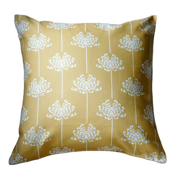 Organic Pillow Cover Mum Mustard Etsy