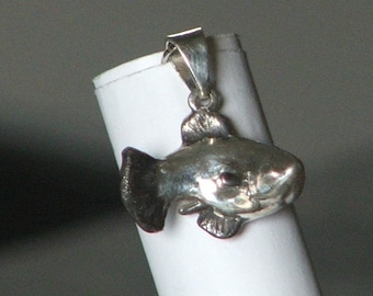 LA PLATA The Platy Sterling Silver Fish Pendant-Ready to Ship