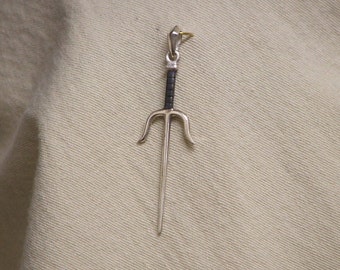 SAI: Sterling Silver Pendant with Antiqued Grip- Made to Order