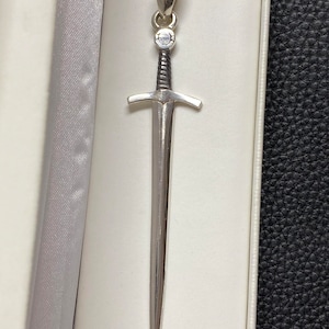 Medieval Knight Sword Sterling Silver Made to Order