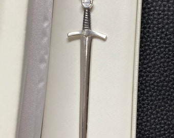 Medieval Knight Sword Sterling Silver Made to Order