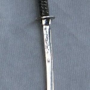 KATANA:  Sterling Silver Japanese Dragon Sword Pendant- Made to Order