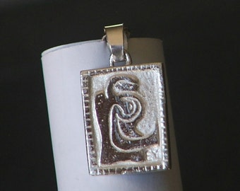 Mother- Abstract Mother and Child Pendant in Sterling Silver- Made to Order