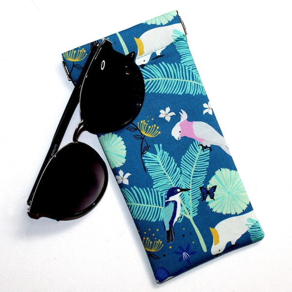 Sunglasses Pouch in Beautiful Cockatoo Fabric