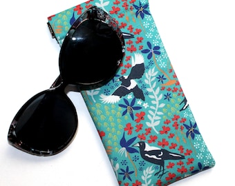 Sunglasses Pouch in Beautiful Magpie Fabric