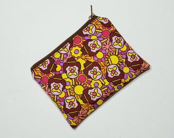 Small Zippered Pouch with Tiny Little Bubble O Bill Print
