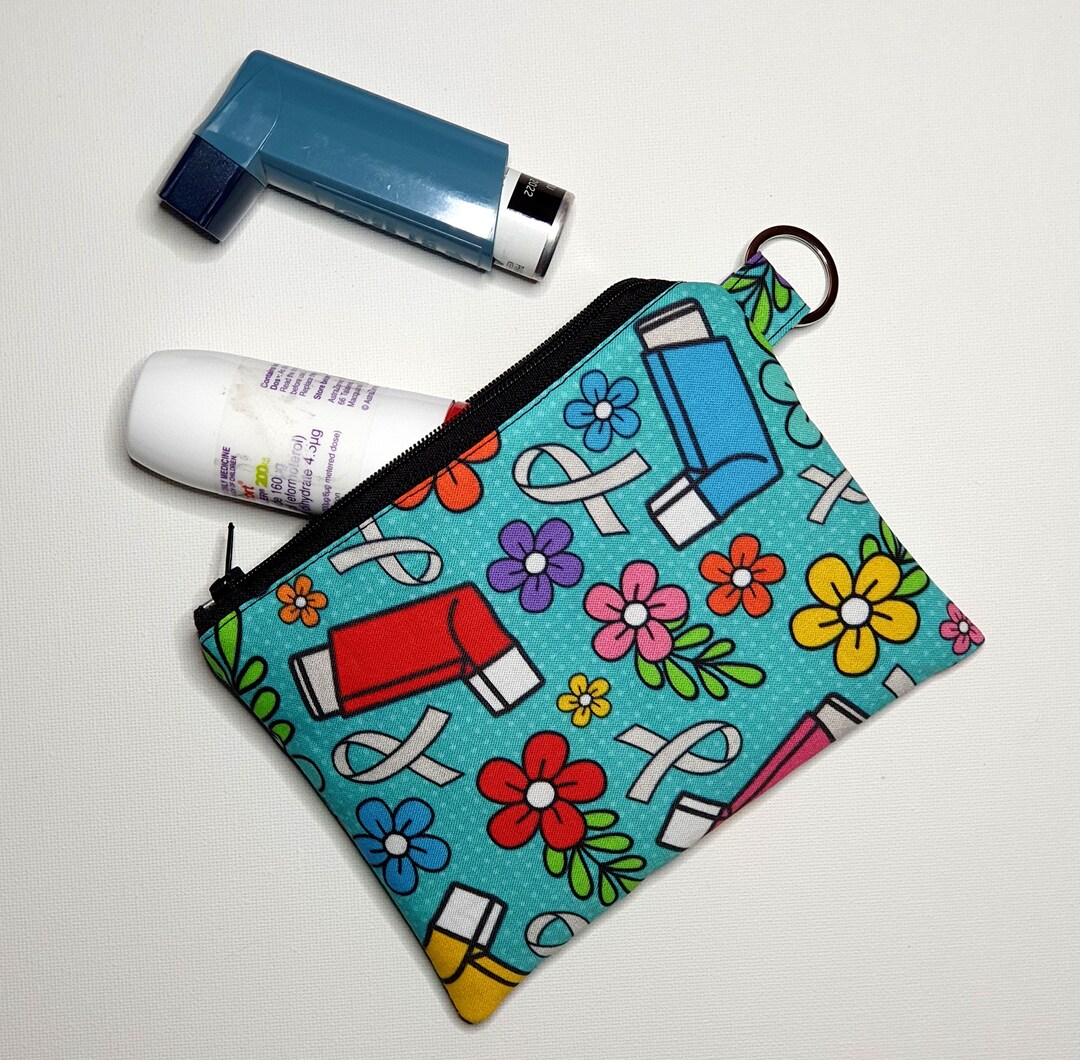 Asthma Inhaler Pouch in Colourful Puffer Fabric Size MEDIUM Etsy
