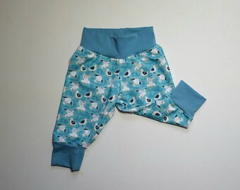 SIZE 00 - Baby Pants in Seagull Fabric