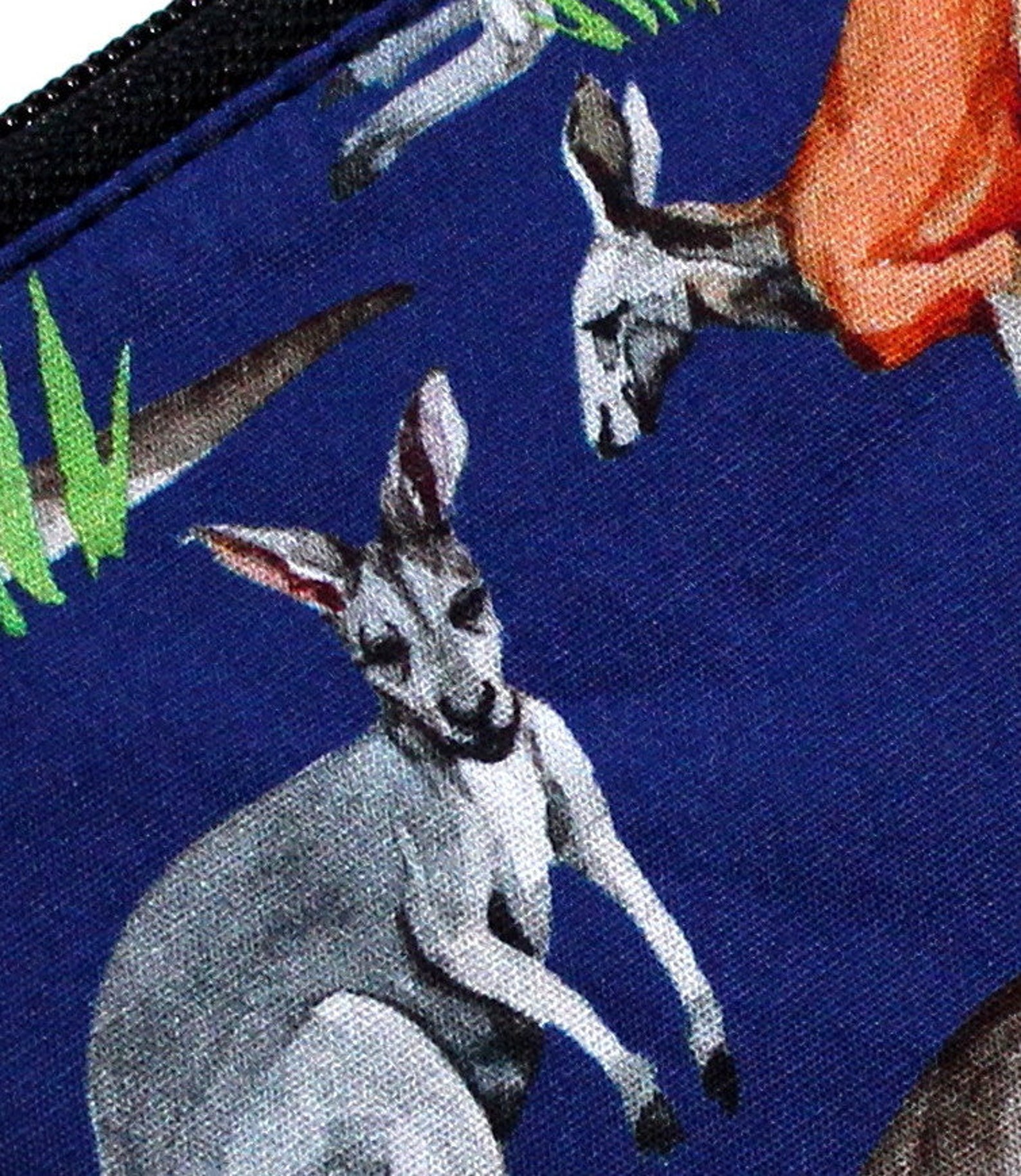Small Zippered Pouch With a Kangaroo Design Etsy