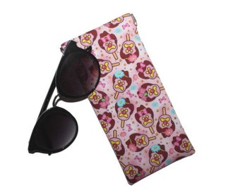 Sunglasses Pouch in Colourful Bubble O Bill Fabric