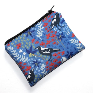 Petite pochette à fermeture éclair en joli tissu Pie
