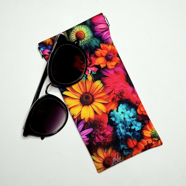 Sunglasses Pouch in Beautiful Colourful Floral Fabric