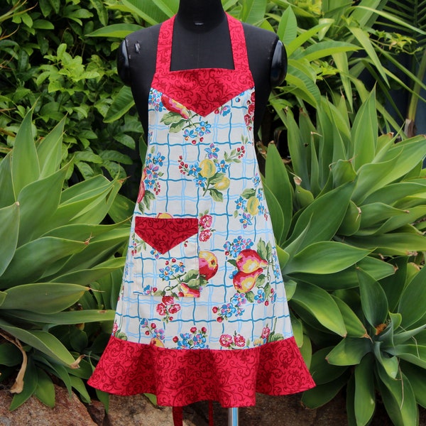 Pretty Ladies Apron with Colourful Fruit Design