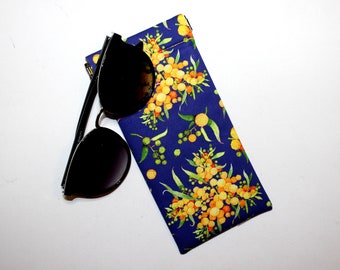 Sunglasses Pouch in Beautiful Golden Wattle Fabric