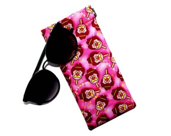 Sunglasses Pouch in Colourful Bubble O Bill Fabric