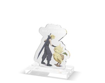 Cloud Petting Chocobo Chick Custom Cut Standee