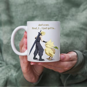Cloud Strife klappande bebis Chocobo-mugg | Keramik 315 ml 473 ml