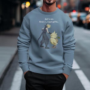 Chocobo Chick Sweatshirt, Cute Cloud Petting Design, Gamer Gift
