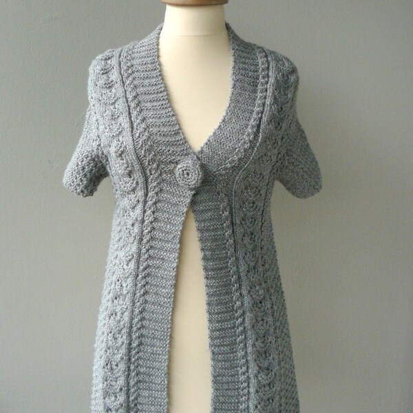 Ready to ship - ELEGANT SMOKY DARK Grey Luxurious Bolero Vest Shrug - Limited Edition